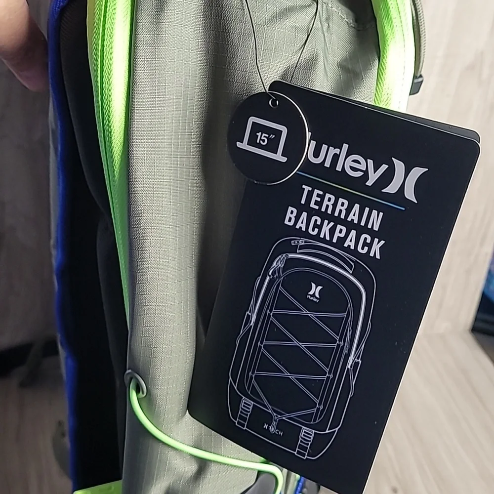 NWT Hurley Terrain Backpack Tech School Travel Hiking Laptop Pack